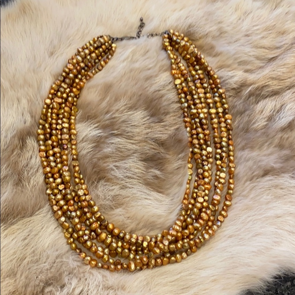Multiple strand freshwater pearl necklace